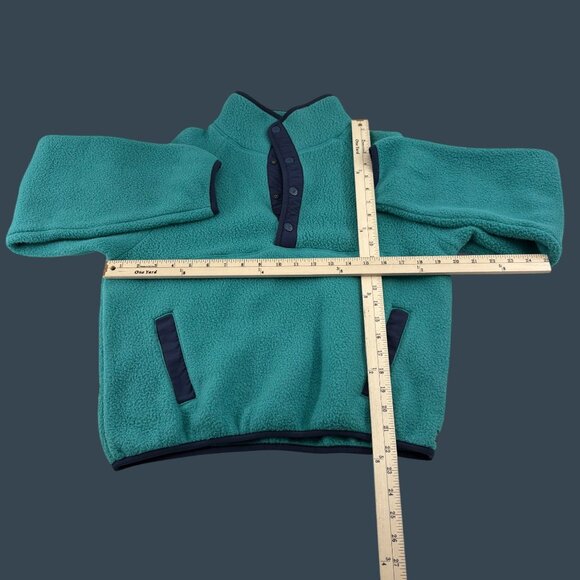 Toad&Co Women's Small Aqua Teal Green Fleece 1/4 Mock neck Pullover - Picture 4 of 5